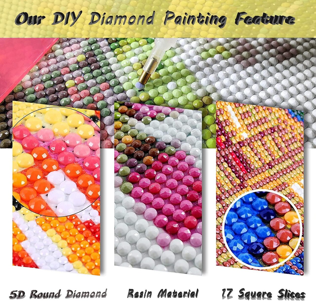 Garden Flowers Diamond Art Kits for Adults – DIY 5D Full Round Drill Flower Bed Gem Art Painting Kits for Beginners, Home Wall Decor, 12x16in